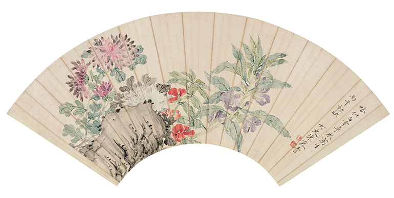 花卉扇面-陈蕴莲（清）0.jpg